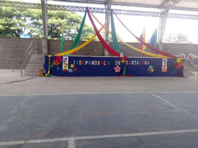 Independencia de Cartagena - Izada de bandera